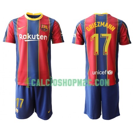 FC Barcellona Antoine Griezmann 17 Bambino Maglia Prima 2020/2021 Manica Corta (+ Pantaloncini)